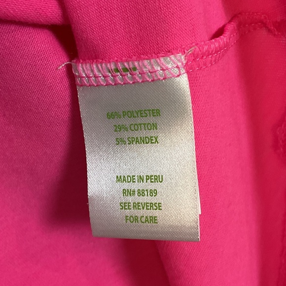Lilly Pulitzer Jessie Top Puff Sleeve Tshirt Cockatoo Pink XS NWT - Picture 6 of 7